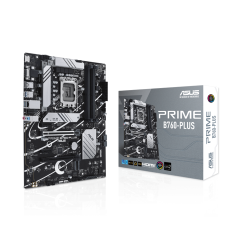 Placa de baza Asus Prime B760-PLUS LGA1700, 4x DDR5, 1x DisplayPort, 1x HDMI, 1x VGA, 2x PCIe x16, 2x PCIe x1, 3x M.2, 4x SATA 6Gbps, 2.5Gbps LAN, ATX