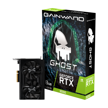 Placa video Gainward GeForce RTX 3050 Ghost 8GB, GDDR6, 128BIT, PCIe Gen 4, 1x DisplayPort, 1x HDMI, 1x DVI-D