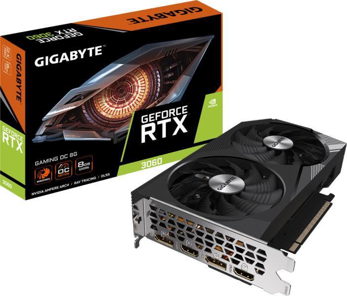 GeForce RTX™ 3060 GAMING OC 8G (rev. 2.0) 8 GB GDDR6 128 bit PCI-E 4.0 DisplayPort 1.4a *2 HDMI 2.1 *2 ATX