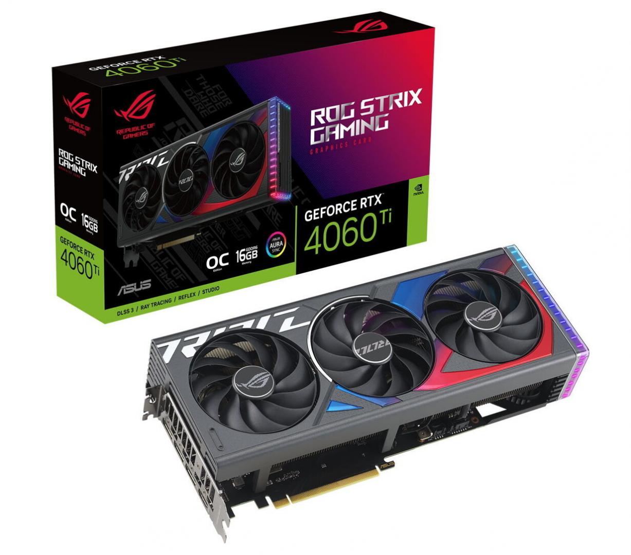 ROG Strix GeForce RTX™ 4060 Ti OC Edition 16GB GDDR6 128-bit  ROG-STRIX-RTX4060TI-O16GGAMING