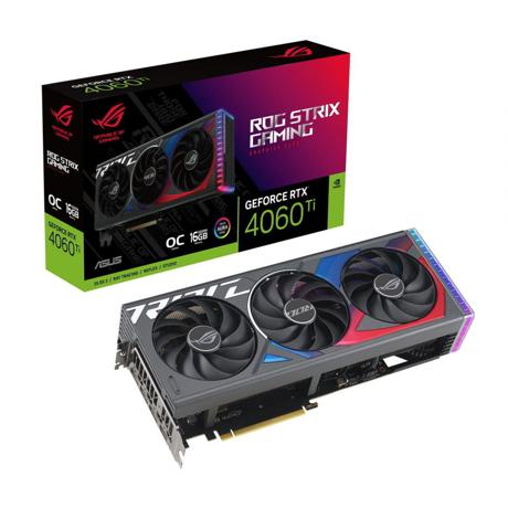 ROG Strix GeForce RTX™ 4060 Ti OC Edition 16GB GDDR6 128-bit  PCI Express 4.0 x 1 (Native HDMI 2.1a) x 3 (Native DisplayPort 1.4a)