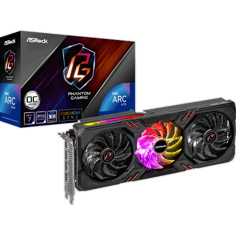 Placa Video ASROCK Intel Arc A770 Phantom Gaming 16GB OC GDDR6 256 bit, PCIE 4.0, 3x DP 1x HDMI