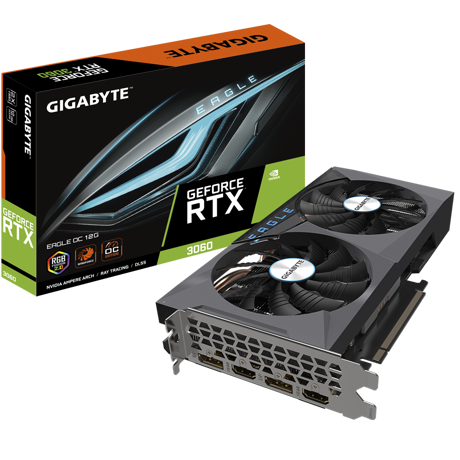 Placa video Gigabyte GeForce RTX 3060 EAGLE 12G 2.0 LHR