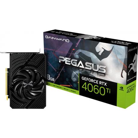 Placa video Gainward GeForce RTX 4060 Ti Pegasus 8GB, GDDR6, 128BIT, 3x DisplayPort 1.4a, 1x HDMI 2.1, PCI Express Gen 4