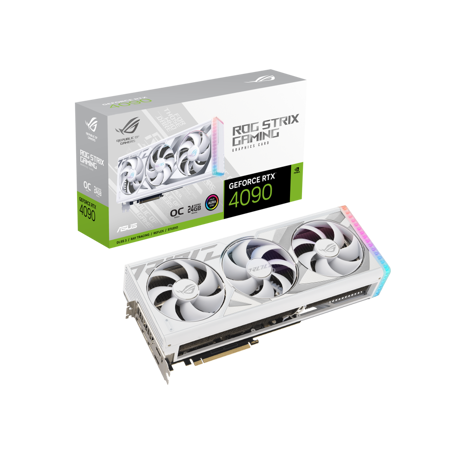 Placa video Asus ROG Strix GeForce RTX 4090 OC White Edition 24GB GDDR6X  Graphic Engine NVIDIA® GeForce RTX™ 4090 Bus Standard PCI Express 4.0 OpenGL OpenGL®4.6 Video Memory 24GB GDDR6X Engine Clock OC mode: 2640 MHz Default mode: 2610 MHz (Boost Clock) CUDA Core 16384 Memory Speed 21 Gbps Memory