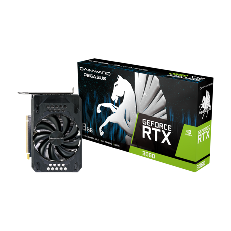 Placa video Gainward GeForce RTX 3060 Pegasus 8GB  Product Name  GeForce RTX™ 3060 Pegasus 8GB Barcode  471056224-3451 GPU  GeForce RTX 3060 GPU Clockspeed  1777 MHz (Boost) Memory  8 GB GDDR6 (128 bits) Memory Clockspeed  7500Mhz (15Gbps) Bandwidth  240GB/s Bus  PCI-Express Gen 4 x16 Cooling  2