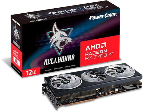 Placa Video POWER COLOR Hellhound AMD Radeon RX 7700 XT 12GB, 192 bit GDDR6, PCIE 4.0, 1x HDMI 3x DP