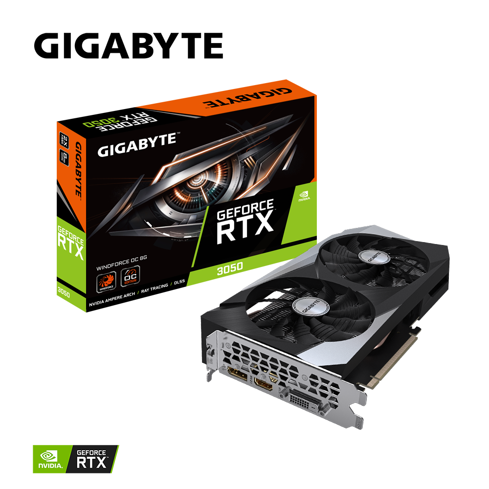 Placa video Gigabyte GeForce RTX 3050 WINDFORCE OC 8GB