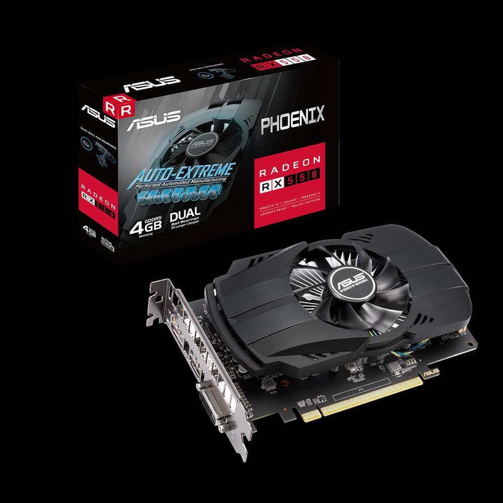 Placa video ASUS Radeon RX 550 Phoenix EVO, 4GB GDDR5, 128-bit