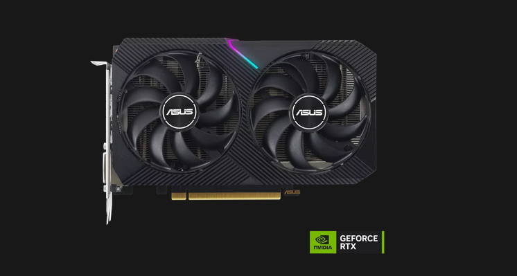 Placa video Asus Dual GeForce RTX 3050 OC 8GB V2, GDDR6, 128BIT, 1x DVI- D, 1852MHz Boost Clock, 1x HDMI 2.1, 1x DisplayPort 1.4a, PCI Express 4.0