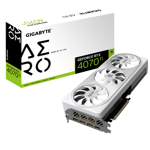 Placa video Gigabyte GeForce RTX 4070 TI AERO OC V2 12GB, GDDR6X, 192BIT, 3x DisplayPort 1.4a, 1x HDMI 2.1a, PCI-E 4.0