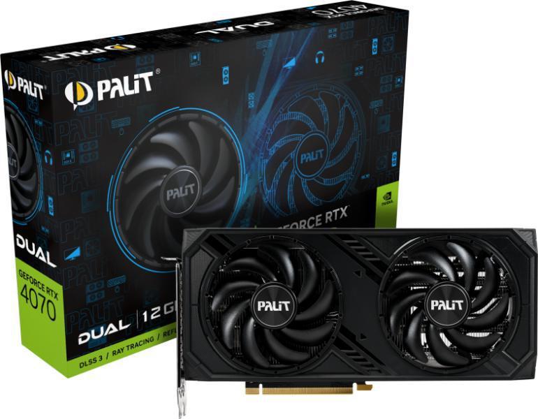 Palit GeForce RTX 4070 Dual 12GB GDDR6X 192 bit, PCIE 4.0, 3x DP 1x HDMI