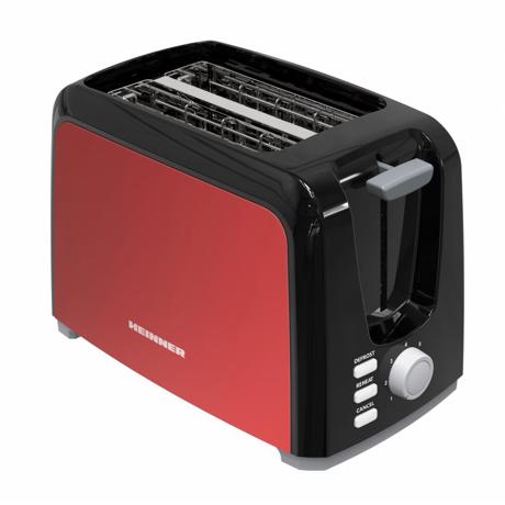 Prajitor de paine Heinner, HTP-700BKRD, 7 niveluri de rumenire, functie auto-centrare, 750 W