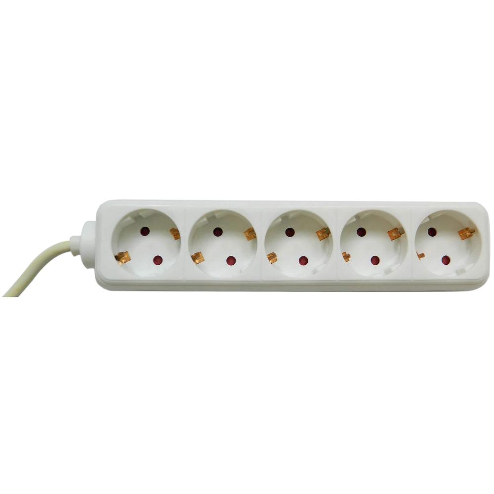 Prelungitor Bachmann SELLY 5xCEE7/3 PC, fara intrerupator, lungime cablu 1.5m, H05VV-F 3G1, alb