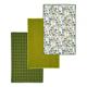 "Set 3 Prosoape Verzi Microfibra 45x70cm- Ustensile
Material : 100% poliester, 260GSM
Setul contine 2 prosoape uni si unul printat"