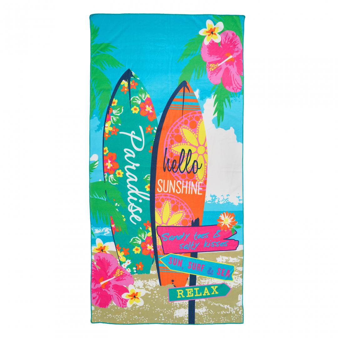 "Beach Towel 90x180 cm Surf
Material : 100% polyester, 220 GSM "
