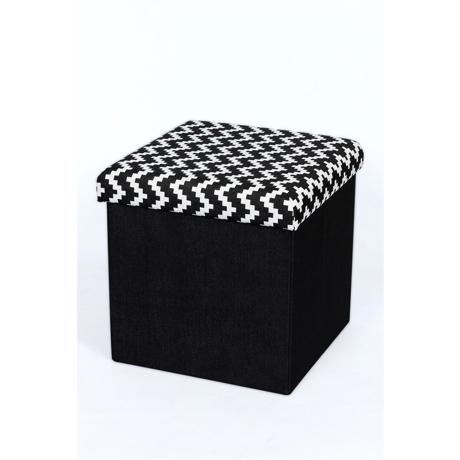 TABURET PLIABIL TEXTIL NEGRU
