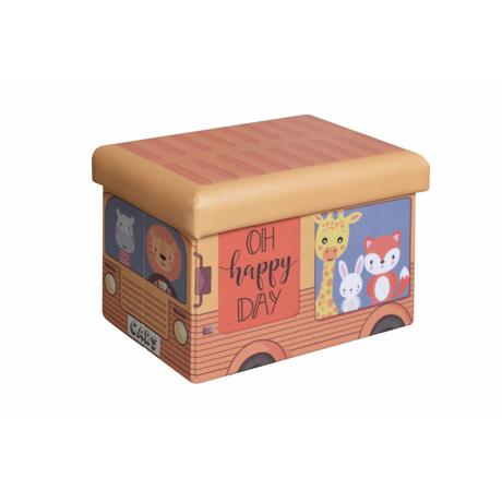 Taburet pliabil cu spatiu de depozitare pentru copii - Happy