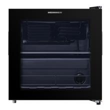 Racitor de bauturi Heinner HBC-M44BKE, clasa energetica: E, capacitate totala: 44L, capacitate incarcare: 48 doze (355 ml), control mecanic cu termostat ajustabil, 1 raft din sticla, usa reversibila, Negru