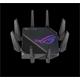 Asus Tri-band WiFi Gaming Router AX11000 PRO, GT-AX11000 PRO; Network Standard: IEEE 802.11ax, IPv4, IPv6, segment AX11000 ultimate AX performance, 2.4GHz 1148Mbps, 5G-1Hz 4804Mbps, 5G-2Hz 4804Mbps, 8 x antene detasabile, processor 2.0 Ghz, 256MB NAND flash, 1GB DDR4 RAM, Tri-band Wi-Fi: 2.4 GHz / 5