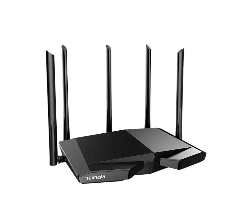 Wireless Router Tenda, RX27PRO;  AXE5700, TRI-Band Gigabit Wi-Fi 6 Router, Standarde si protcoale: IEEE802.3, IEEE802.3u,IEEE802.3ab, interfata: 1*10/100/1000Mbps WAN port, 3*10/100/1000Mbps LAN ports, 5 x Antene externe, Dimensiuni: 261*168*60mm, Viteza wireless: 6GHz:Up to 2402Mbps, 5GHz:Up to