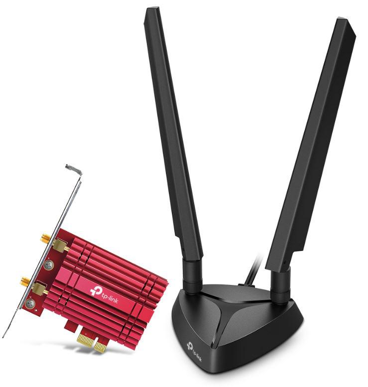 Adaptor wireless TP-Link, ARCHER TXE75E, AX5400, 2 x antene externe Dual-Band 5Ghz, 2.4 Ghz, PCI-E WI-FI 6E dimensiuni: 120.8 × 78.5 × 20.9 mm, Bluetooth 5.2.