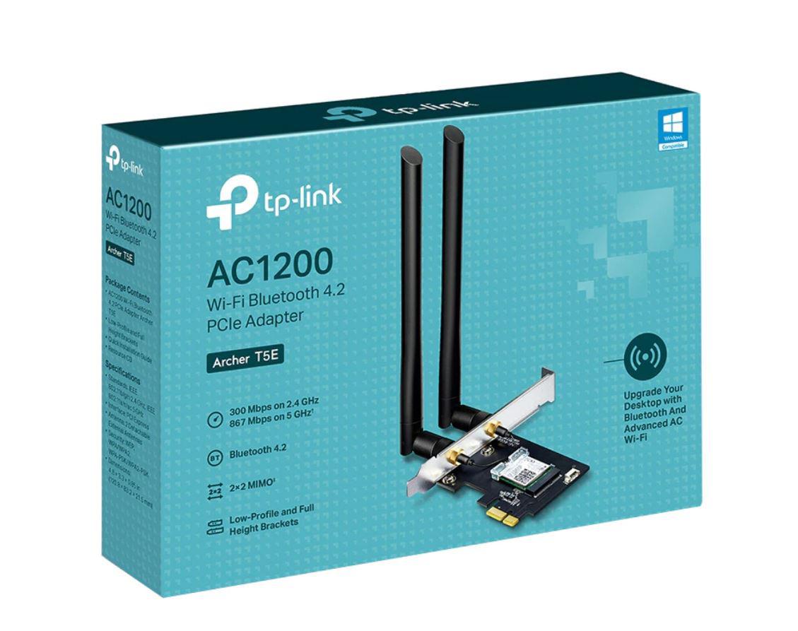 Adaptor wireless TP-Link, ARCHET T5E AC1200 Dual-band, PCI-E, Bluetooth 4.2, USB 2.0, 5GHz
