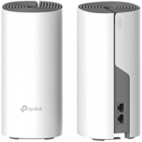 TP-Link Sistem Mesh Wi-Fi pentru întreaga casă AC1200, DECO E4(2-PACK);2 10/100Mbps WAN/LAN Ports, 1 Power Port, SDRAM: 128 MB, Flash:16 MB, 2 internal dual-band antennas per Deco unit, Standarde Wireless:IEEE 802.11 ac/n/a 5 GHz, IEEE 802.11 b/g/n 2.4 GHz, Frecvență: 2.4 GHz and 5 GHz, Rată de