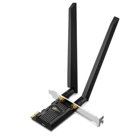 Adaptor wireless TP-Link, Archer TXE72E, AX5400, 2 x antene externe Dual-Band 5Ghz, 2.4 Ghz, PCI-E WI-FI 6E dimensiuni: 55 × 36 × 11.5 mm, Bluetooth 5.2.