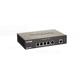 D-Link DSR-250v2 5 Port Gigabit VPN Router, interfata: 1 x 10/100/1000 Mbps WAN port, 3 x 10/100/1000 Mbps LAN ports, 1 x 10/100/1000 Mbps configurabil, 1 x USB 3.0, 1 x RJ-45 Console, Firewall Throughput:  950 Mbps, VPN Throughput: 200 Mbps, consum maxim: 14.4 W, dimensiuni: 190 x 120 x 38 mm.