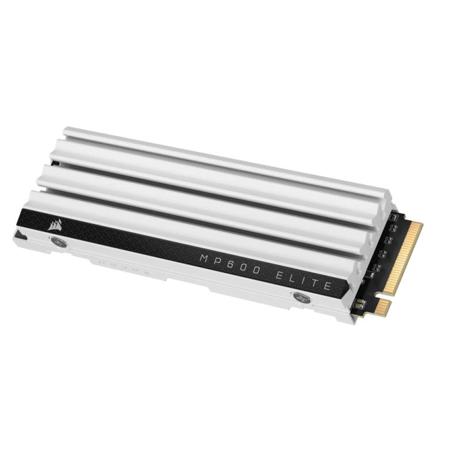 SSD CORSAIR  MP600 ELITE 2TB PCIe Gen4 x4 NVMe M.2 SSD for PS5 – Optimized for PlayStation 5, Seq Read 7000MB/s Seq Write 6500MB/s, low profile heatsink, white