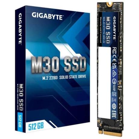 Gigabyte SSD M.2 PCIe M30 512GB  Interface PCIe 3.0x4, NVMe 1.3 Form Factor M.2 2280 Total Capacity 512GB NAND 3D TLC NAND Flash External DDR Cache DDR3L 2Gb Sequential Read speed Up to 3500 MB/s Sequential Write speed Up to 2600 MB/s Random Read IOPS up to 350K Random Write IOPS up to 302K