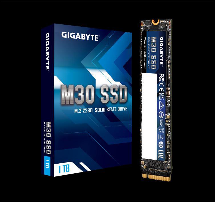 SSD GIGABYTE M30 1 TB, M.2, PCIe 3.0x4, NVMe 1.3, Viteza citire: 3500 MB/s, Viteza scriere: 3000 MB/s.