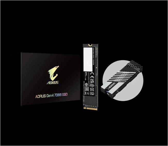 SSD GIGABYTE AORUS 1TB, M.2, PCI-Express 4.0 x4, NVMe 1.4, viteza citire: 7300 MB/s, Viteza scriere: 6000 MB/s.