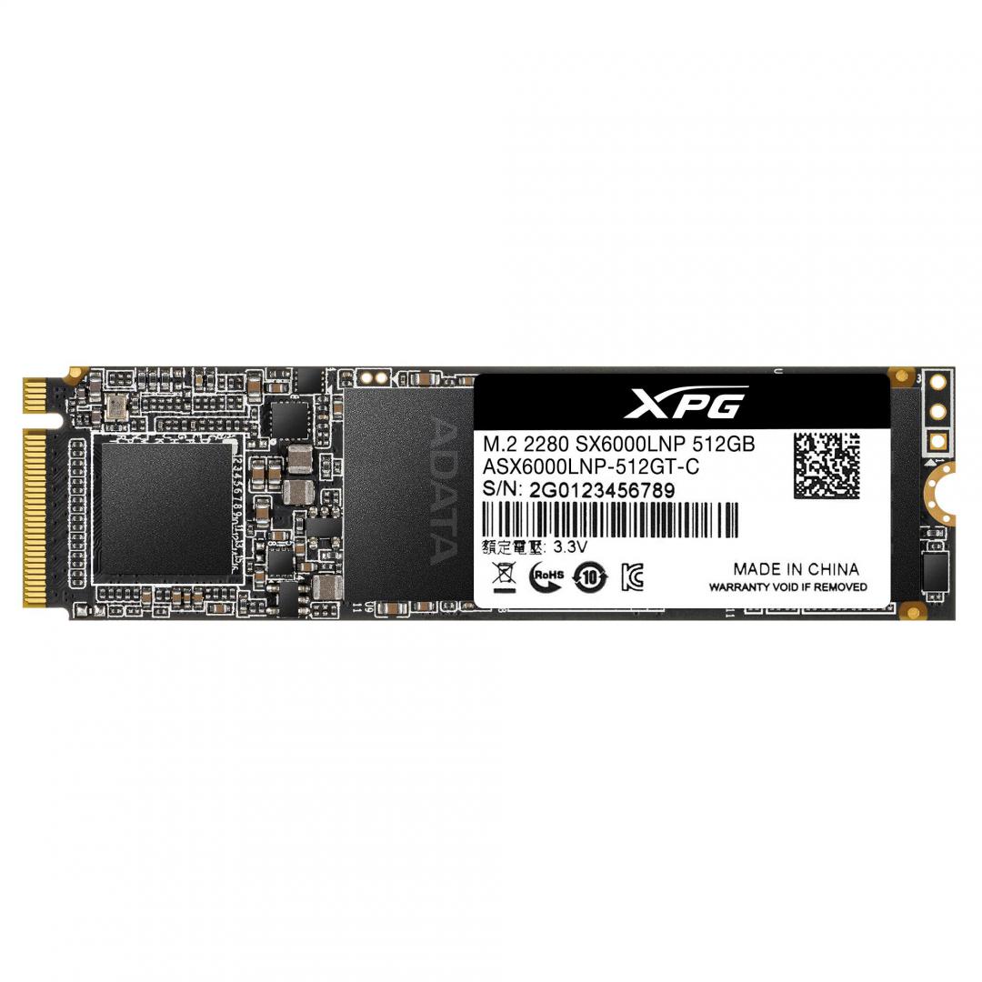 SSD ADATA XPG SX6000 Lite, 512GB, NVMe, M.2