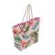 Geanta plaja Tropical, diverse decoruri Dimensiune:  50X38HX35X15.cm Material : panza tesuta canvas din poliester cu imprimeu digital