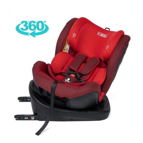 Scaun auto, U-Grow, UGHCS-07RD, Rotativ 360 grade, Isofix, Rosu