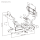 Scaun gaming Serioux Racing Cockpit cu suport monitor