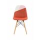 Set of 2 upholstered dining chairs - Patch Coral model Seat