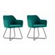 SET 2 SCAUNE TIP FOTOLIU CATIFEA GREEN