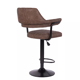 Set of 2 swivel bar stools Vintage Brown