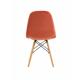Set of 2 upholstered dining chairs - Patch Coral model Seat
