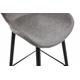 Set of 2 retro bar chairs - Light grey 