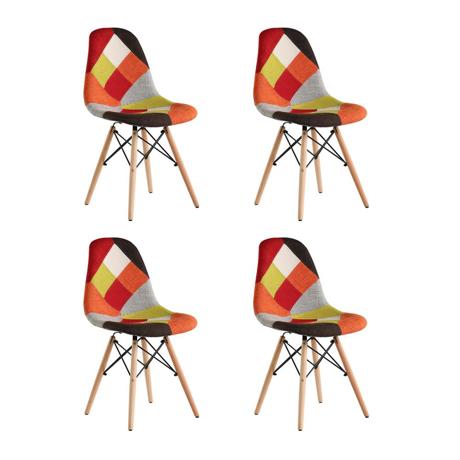 Scaun Truly Heinner Patch Orange-set 4 Buc