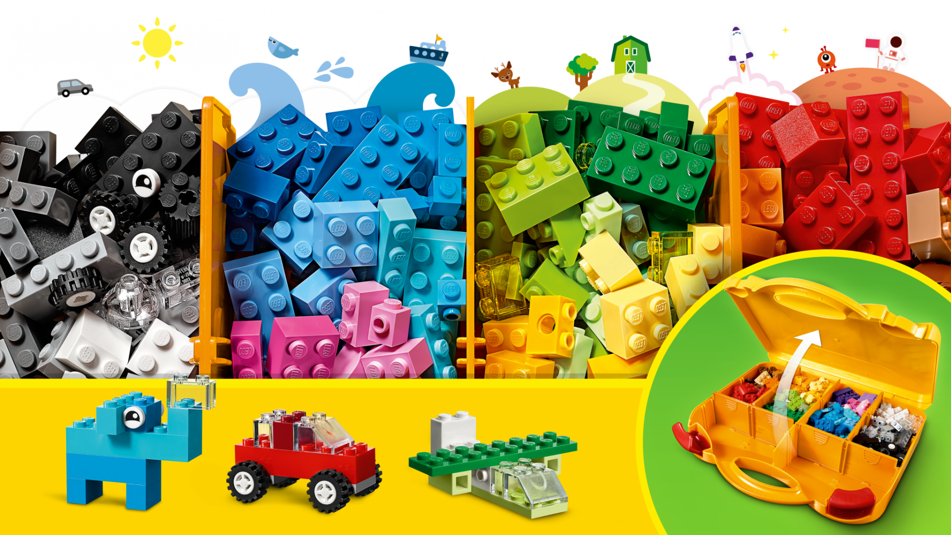 Set de constructie Lego, Valiza Creativa, 10713