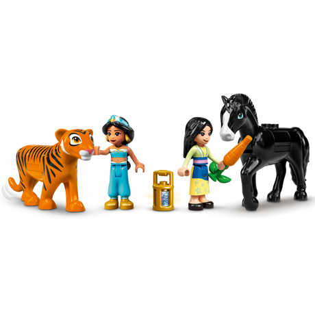 Joc set de constructie LEGO® Disney® - Aventura lui Jasmine si Mulan LEGO6378999, cca 150 piese, 5+