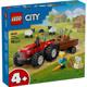 TRACTOR DE FERMA ROSU CU REMORCA SI OI, LEGO 60461