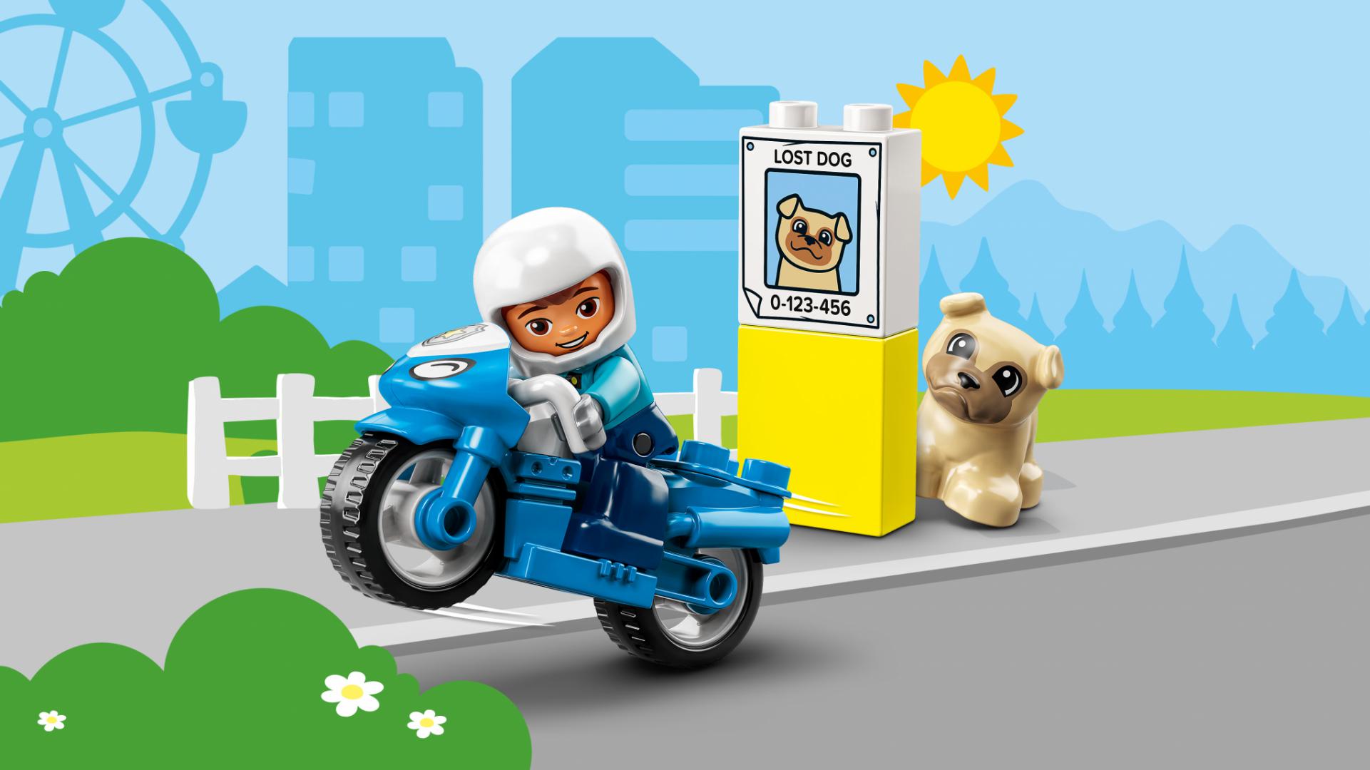 Set de constructie Lego, Motocicleta de politie, 10967