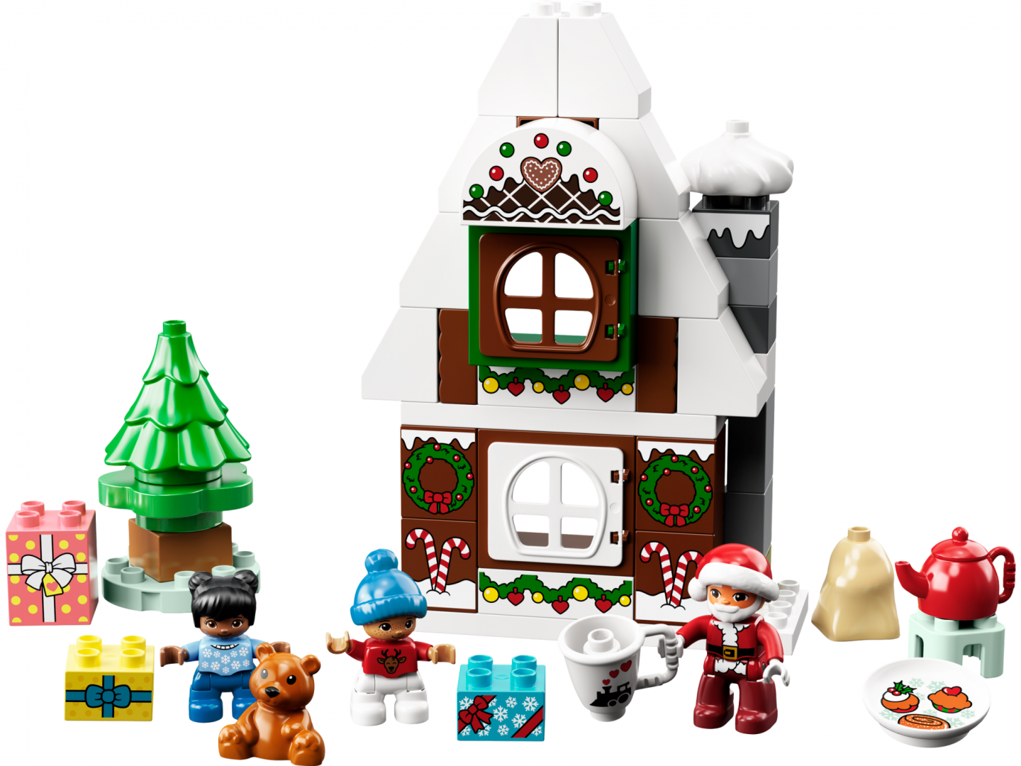 Joc set de constructie LEGO® DUPLO® Casa din turtă dulce a lui Moș Crăciun LEGO10976