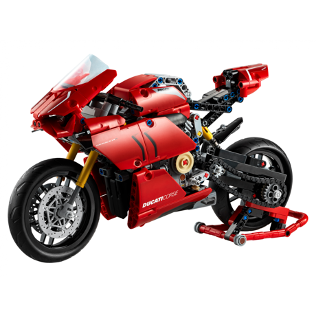Joc set de constructie LEGO® Technic® - Motocicletă Ducati Panigale V4 R LEGO42107, cca 650 piese, 10+